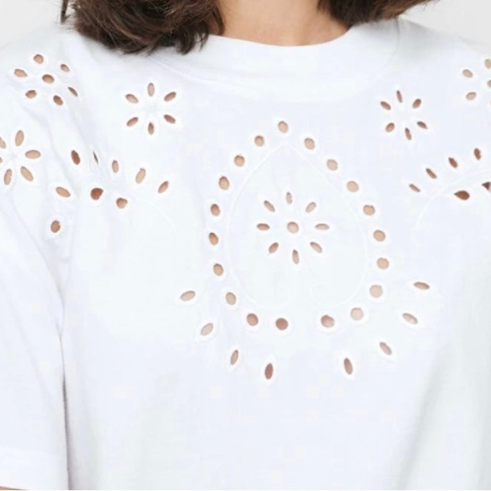 Rails Byrdie White Embroidered T-shirt